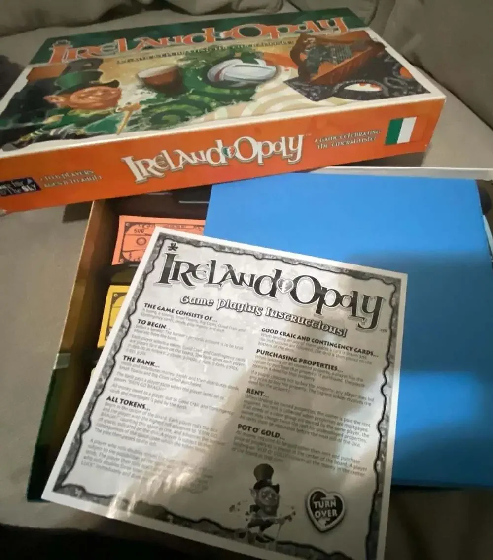 Ireland-Opoly Board Game A Game Celebrating the Emerald Isle Late for the Sky